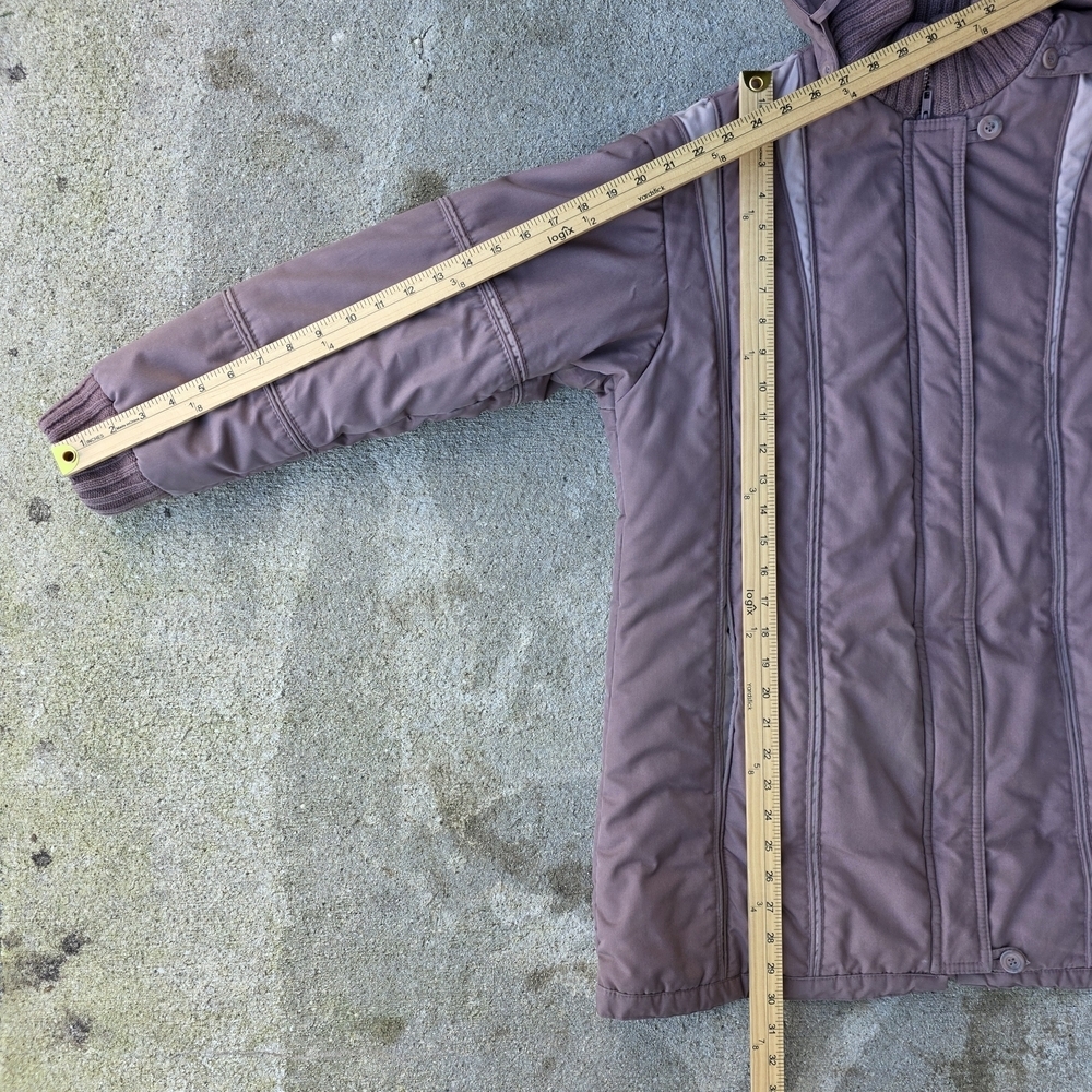 Vintage Reef II Mauve Long Hooded Winter Coat – Made in Korea – Size 14 - Picture 13 of 13